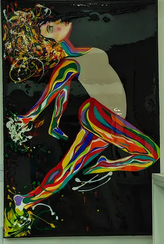 Colorful Abstract Painting of a Woman