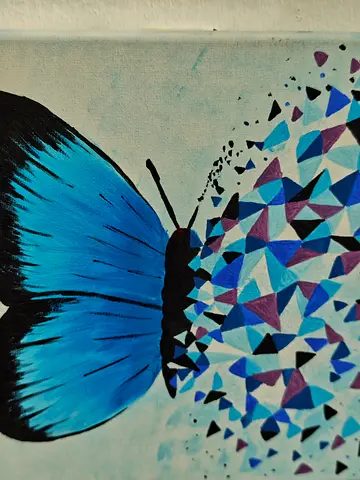 Geometric Butterfly Art Piece