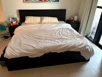 King size bed with 2 side bed drawers