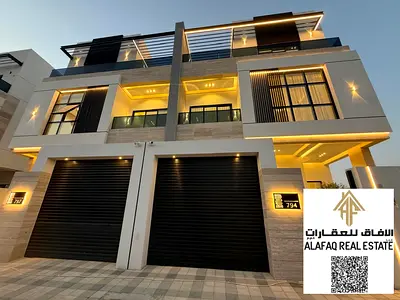 فلل شبه منفصلة فاخرة للبيع في منطقة تلاله – تاون هاوس عصري بمساحات واسعة، 5 غرف نوم، غرفة خادمة، مجلس وصالة استقبال، غرفة دراسة أو تلفاز، رووف مع حديق