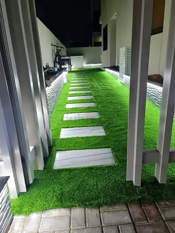 Elegant Artificial Grass for Your Garden Pathway