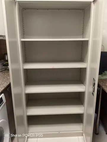 Spacious Metal Cabinet with Shelves