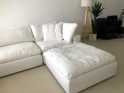Perfect condition marina home modular sofa with two footstool