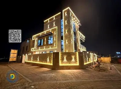 For sale: Modern corner villa with 5 bedrooms, pool, and roof in Al-Helio 2 .Includes water and electricity. Freehold. Bank financing .