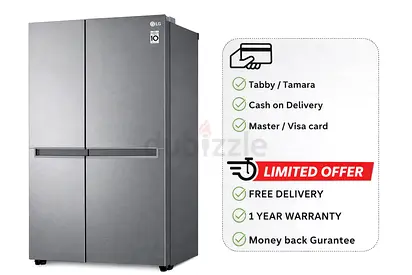 LG Side-by-Side Fridge Freezer 643L GR-B267JQYL – Brand New  1-Year Warranty