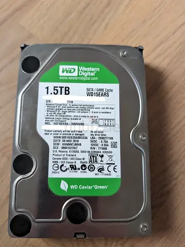 Western Digital WD15EARS 1.5TB HDD + PSU Bundle