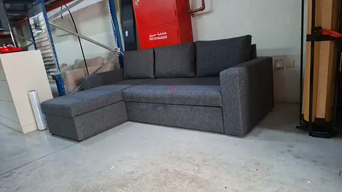 Beautiful Grey Color Sofa Bed with Storage. Very Comfortable Seating  Sleeping. Left and Right Side