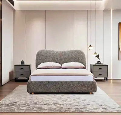 Stylish Modern Bed with Nightstands