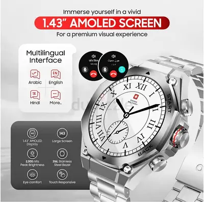 ⌚ Swiss Military DOM 6 Smartwatch – Like New (Used 4 Days Only!)