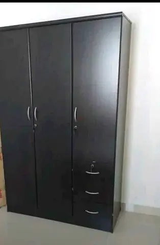 Black Wardrobe with Drawers