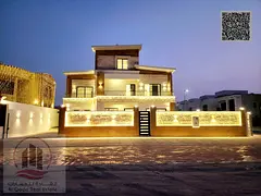 Villa for sale in Ajman Al Yasmeen, 6 master bedrooms, a majlis, 2 living rooms, and a maid's ro