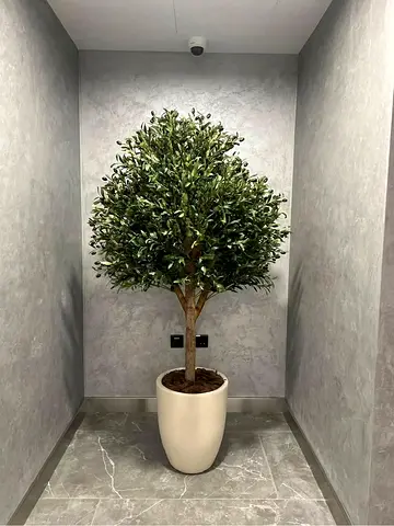 Elegant Faux Olive Tree in Decorative Pot