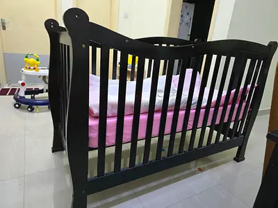 Solid Cot with bed for Sale