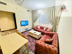 Sharjah - Al Naba'a - Super Deluxe One-Bedroom Apartment with a spacious living room, fully equi