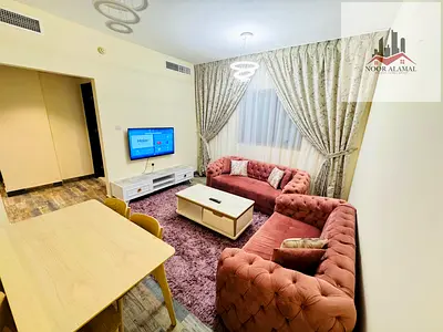 Sharjah - Al Naba'a - Super Deluxe One-Bedroom Apartment with a spacious living room, fully equipped kitchen, and bathroom