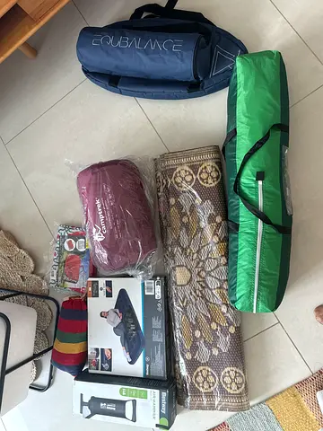 Set for camping