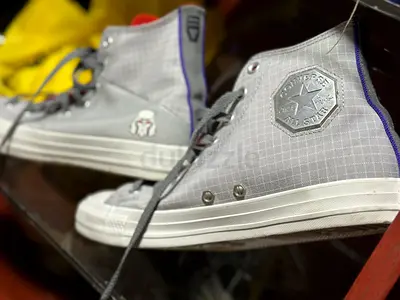 SALE 50% Converse Stylish Gray High-Top Sneakers TRANSFORMERS limited edition