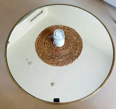 Elegant Round Glass Table- Home Center