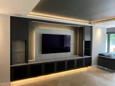 Modern Entertainment System with Wall Unit