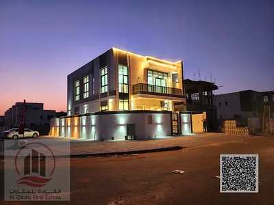 For sale, a villa in Ajman, Al Helio area, 5 master bedrooms + a living room + a hall and a maid’s room, free ownership and bank financing without a