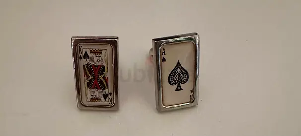 Sonia Spencer England Bone China Cufflinks - King  Ace of Spades