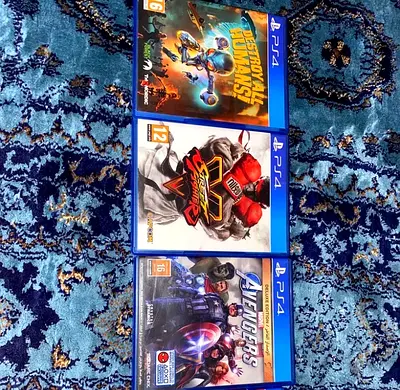 ps4 games (street fighter,destroy all humans,marvel avengers)