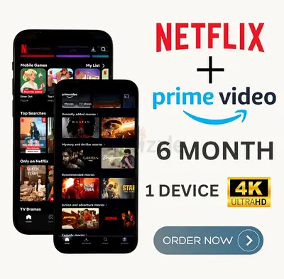 Netflix  Prime Video 6-Month Subscription