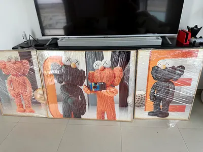 Wall frame Colorful KAWS Collectibles Set