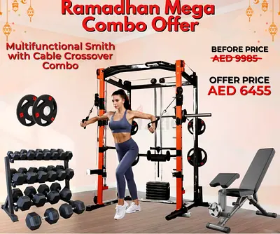 Multifunctional Smith with Cable Crossover Combo