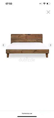 King Size Bedroom Set – Solid Wood – Bed + 2 Nightstands + Chest of Drawers + IKEA Mattress