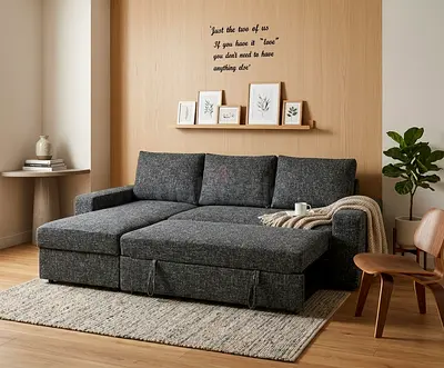 Brand New L-Shape Sofa Bed with Storage – Very comfortable design, left  right fitting available, s