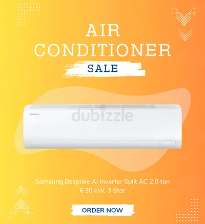 Samsung Bespoke AI Inverter Split AC 2.0 Ton | 6.30 kW | 3 Star | 2025 Model | AR50F24D1FHN/SG-R