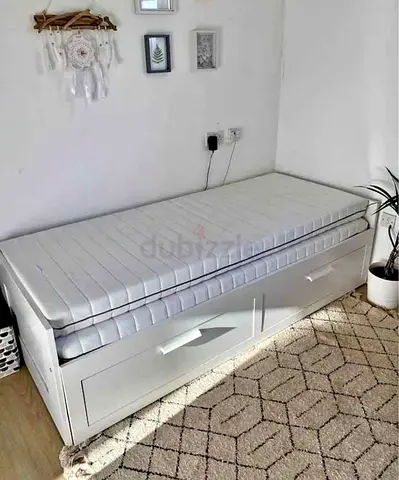 IKEA brimness daybed with 2 big storage drawers and 2 IKEA mattresses.