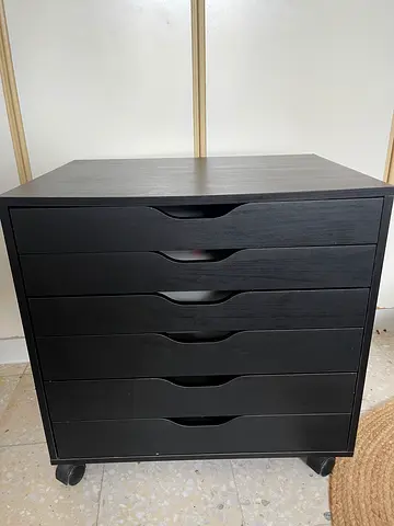 IKEA black storage drawers