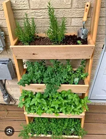 Vertical Wooden Herb Garden Planter