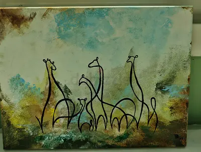 Abstract Giraffe Artwork