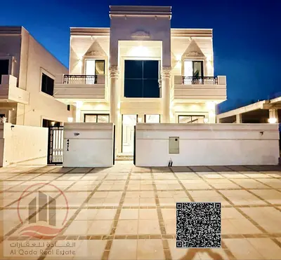 For sale: A villa in Ajman Al Amerah, 5 master bedrooms, a living room, a maid's room, freehold for all nationalities. Bank financing is possible with
