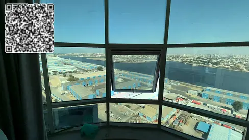 For Annual Rent – A Great Opportunity in Ajman! A two-bedroom apartment with a living room, featuring an open and direct view of Ajman Creek, located