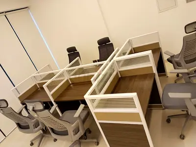 Modern Office Workstations with Chairs