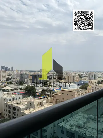 غرفة نوم واحدة وصالة للإيجار في مدينة عجمان بإطلالة مفتوحة بدون موقف سيارات