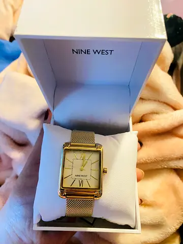 Nine West Gold Mesh Strap Watch and Aldo Womens Perima Tote Bags