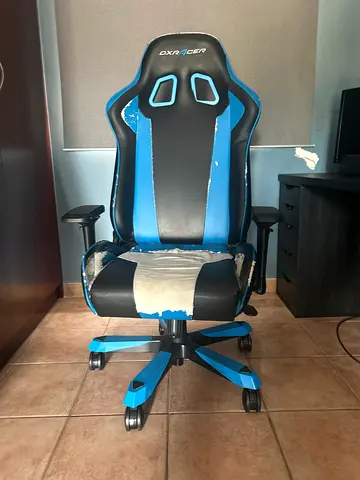 Gaming Chair with Blue Accent