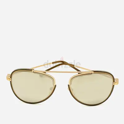 Versace Gold/Brown Mirrored MOD. 2193 Aviator Sunglasses