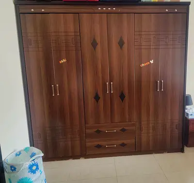 Spacious Wooden Wardrobe with Multiple Storage Options