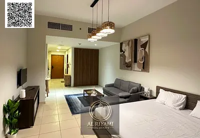 استوديو مفروش للإيجار الشهري في أبراج عجمان ون