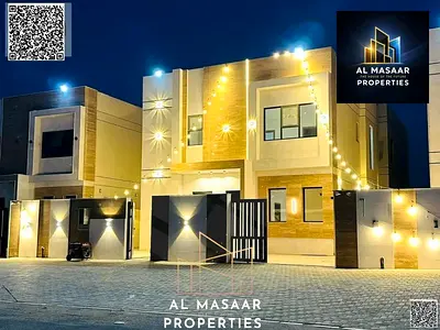 Villa for sale, including registration and ownership fees, on the main street, ready to move in, in one of Ajman's most prestigious areas. Freehold ow