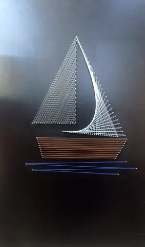 Handmade ship string Art