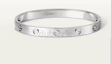Authentic Cartier White Gold 18K Love Bracelet size 17