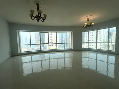 Free AC, one month free, free gym and pool, built-in wardrobes, open view, 2 bathrooms, large space, prime service location, close to the Dubai exit.