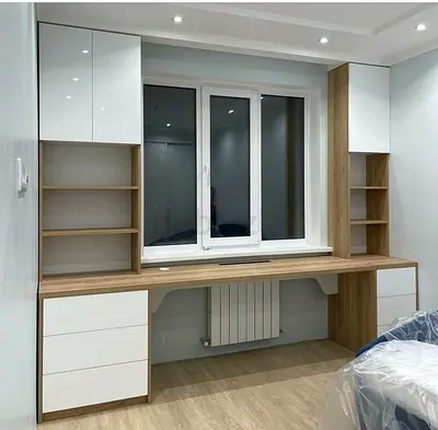 Modern Minimalist Study Table with Storage